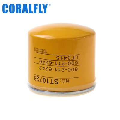 99,9% máquina escavadora cilíndrica Oil Filter da eficiência